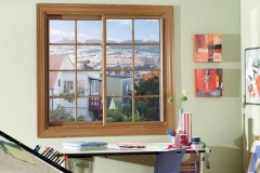 Sliding Window Located In An Art Studio Overlooking An Urban Community