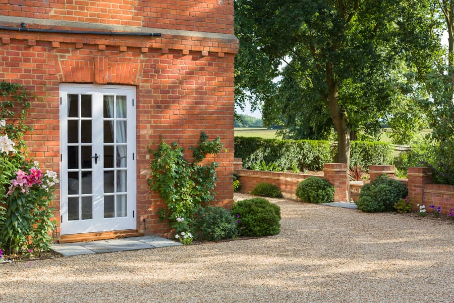 French patio doors, external view